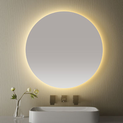 Smart LED Bathroom Mirror with Anti-Fog Function, Time & Temperature Display, Stepless Dimming, Waterproof Design, Dual-Touch Control, 3000K~6000K Color Temperature, a Customizable Dimensions & Funct