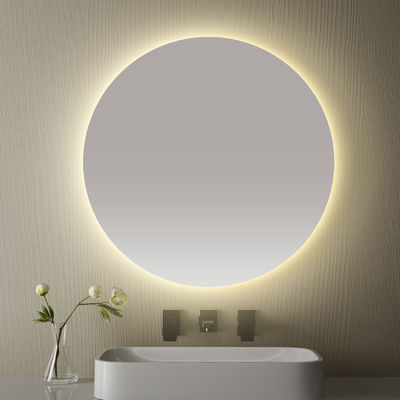 Smart LED Bathroom Mirror with Anti-Fog Function, Time & Temperature Display, Stepless Dimming, Waterproof Design, Dual-Touch Control, 3000K~6000K Color Temperature, a Customizable Dimensions & Funct