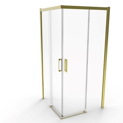 Aluminium-Titanium geborstelde dubbele schuifdeur Hoekdeur